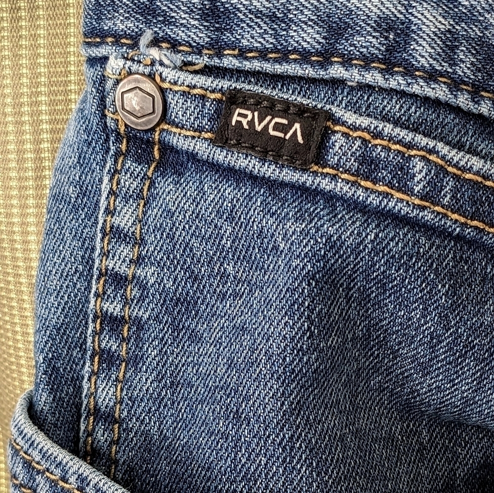 RVCA Daggers Fit Jeans Size 34 Gorpcore Outdoors - Picture 3 of 10